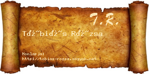 Tóbiás Rózsa névjegykártya