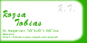 rozsa tobias business card